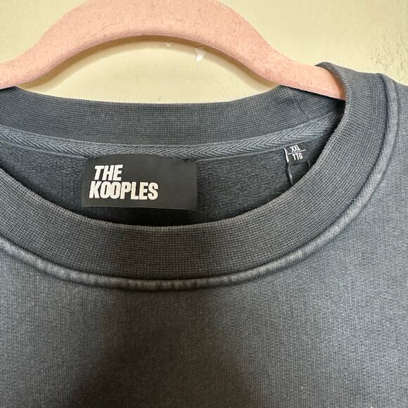 The Kooples Eagle Graphic Print Crewneck Sweatshirt Women Size XXL Skater Grunge - Picture 6 of 8